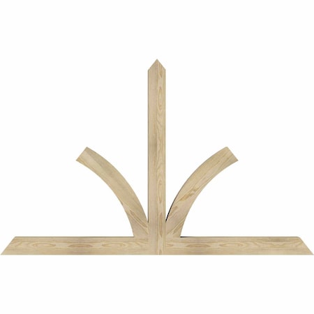 Ekena Millwork Richland Rough Sawn Timber Gable Bracket, Douglas Fir, 72"W x 45"H x 4"D x 4"F, 15/12 Pitch GBW072X45X0404RIC00RDF